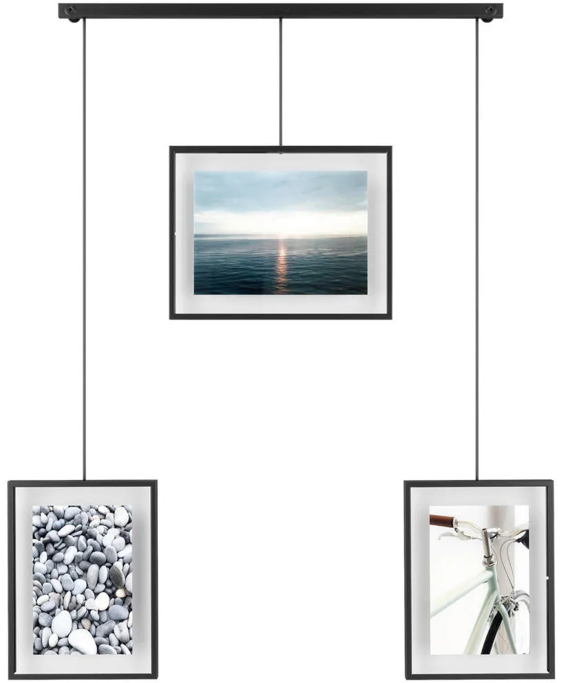 Bild von Collagen-Bilderrahmen, Schwarz, Metall, Glas, 45.7x2.5x67 cm,