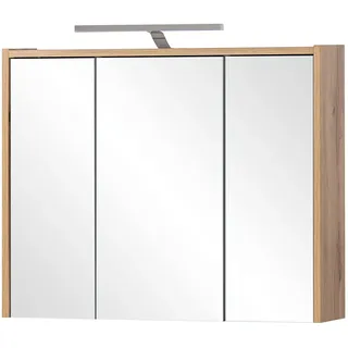 Schildmeyer Spiegelschrank Carlos, Eiche Landhaus Dekor, 74,5 x 16 x 64 cm