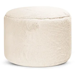 mokebo Pouf Kunstfell 50 x 30 x 50 cm Beige