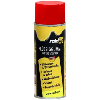 RAID HP Flüssiggummi 400ml Sprühfolie Felgenfolie. Dauerelastische Gummierung für innen und außen für Auto Boot Motorrad Quad Fahrrad Freizeit Hobby, ROT-MATT