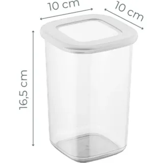 Hermia Concept, BNMPOLYWS12-12, Vorratsdosen, Aufbewahrungsboxen-Set (12-teilig), Weiß, Plastik, 10 x 10 x 16,5 cm - Weiß