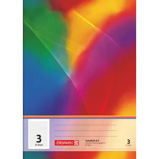 Brunnen Schulheft A4 Lineatur 3, 16 Blatt