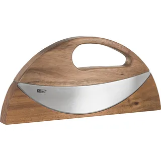 AdHoc WAVE Wiegemesser 2-schneidig 0 cm Holz/Akazienholz