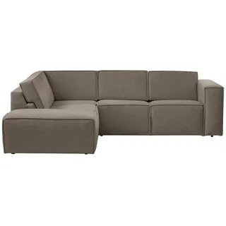 Trendmanufaktur Ecksofa , Grau, Taupe , Textil , Ottomane links, L-Form , 275x220 cm , Made in Eu , Typenauswahl, seitenverkehrt erhältlich, Hocker erhältlich, Rücken echt , Wohnzimmer, Sofas & Couches, Wohnlandschaften, Ecksofas