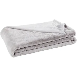 Novel Felldecke , Silberfarben , Textil , Uni , 150x200 cm , AZO-frei , pflegeleicht, Double face , Heimtextilien, Wohntextilien, Decken, Felldecken