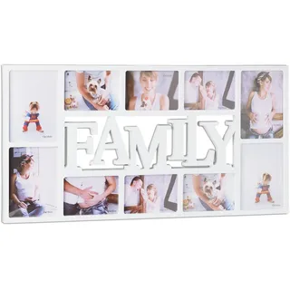 Relaxdays Bilderrahmen Familie , Kunststoff, Wellpappe , 72x36.5x2 cm , Bilder & Rahmen, Bilderrahmen, Bilderrahmen-Collagen