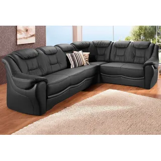 sit&more Ecksofa »Bellevue L-Form« wahlweise mit Bettfunktion, schwarz,