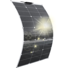 Aysolar 100W 18V Flexibel Solarpanel Monokristalline Flexible Solarmodul für 12V Batterien Wohnmobile Camper Van Boote Balkon und andere unebene Oberflächen