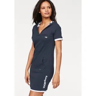 KangaROOS Sweatkleid Kängurutasche in Longform, aus Baumwoll-Sweatqualität, mit Kängurutasche, nachtblau