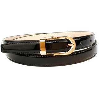 Ledergürtel ANTHONI CROWN, Damen, Gr. 80, schwarz, Leder, unifarben, Gürtel Ledergürtel, aus Lackleder