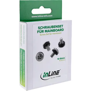 InLine Schraubenset, für Mainboard, mit Gummi Unterlegscheiben, metrisch, Metall, Gummi