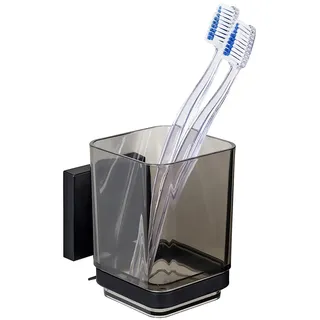 Wenko Vacuum-Loc® Zahnputzbecher Quadro Schwarz