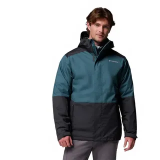 Columbia Herren Point Park Interchange Jacke, 3 in 1 Interchange Wintermantel, Everblue, Shark, XXL