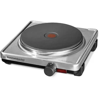 Rommelsbacher AK 2099/E - Gehäuse aus Edelstahl, Gussheizplatte 180 mm - 2000 Watt