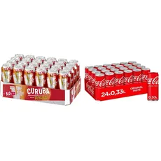 Veltins V+ Curuba Biermischgetränk, EINWEG (24 x 0.5 l Dose) & Coca-Cola Classic, Pure Erfrischung mit unverwechselbarem Coke Geschmack in stylischem Kultdesign, EINWEG Dose (24 x 330 ml)