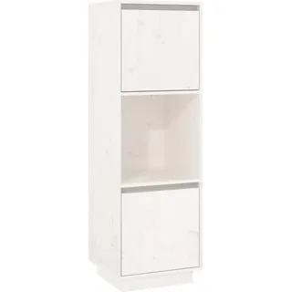 vidaXL Highboard Weiß 38x35x117 cm Massivholz Kiefer
