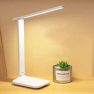 ANDYLV Schreibtischlampe LED Tischlampe Dimmbare Tischleuchte Touch-Schalter,3 Farb und 10 Helligkeitsstufen Augenfreundliche Tischlampe Nachttischlampefür Büro,Lesen,Studieren [Energieklasse A+++]