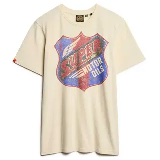 Superdry Gasoline Graphic Relaxed Kurzarm-t-shirt - Rice White - S