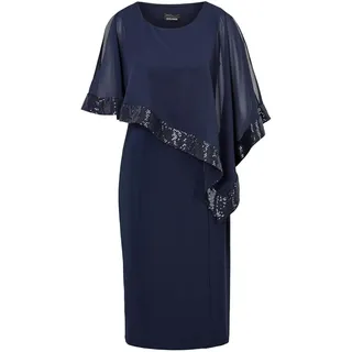 GOLDNER Abendkleid "Kleid mit raffiniertem Chiffonüberwurf" Chiffon, mitternachtsblau