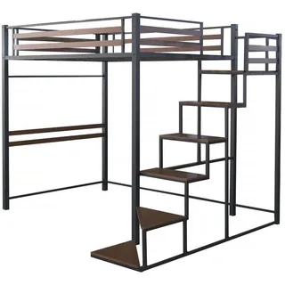 Habitat Garten Etagenbett lena Schwarz , Metall , 190x140 cm , Babymöbel & Kindermöbel, Kinderzimmer & Jugendzimmer, Kinderbetten, Hochbetten