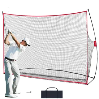 Vevor Golf-Übungsnetz, 329x217cm Golfnetz, Persönliche Driving Range für den Innen- und Außenbereich, Tragbares Golf-Hilfsnetz für zu Hause, mit Fiberglasrahmen und Tragetasche