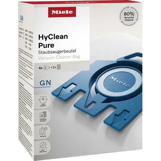 Miele Staubsaugerbeutel »GN HyClean Pure 2.0 / Mit bester Filtrationsleistung« 4er Pack Staubbeutel, 2er Pack Filter, weiß