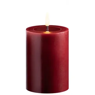 LED-Echtwachskerze mit Spiegeleffekt DecoTrend rot, 10 cm