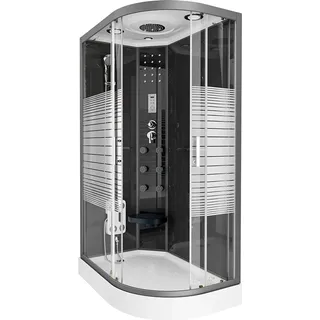 Home Deluxe Black Pearl Komplettduschkabine 120 x 80 cm rechts BCR-120-DT-R
