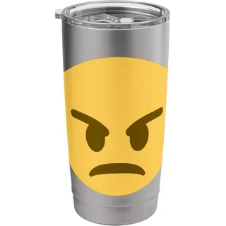 Wütendes Gesicht Doppelwandiger Edelstahl-Thermobecher