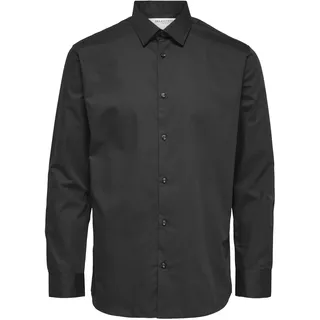 SELECTED HOMME Herren Slhregethan Shirt Ls Classic B Noos Hemd, Schwarz, S EU