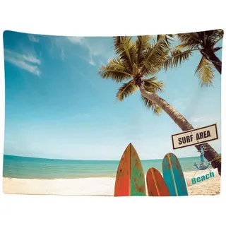 Ulticool - Surf Beach Surfboard Gadget - Wandteppich - 200x150 cm - Großer Wandteppich - Hippie Zubehör Bohemian - Dekoration - Tapete - Zubehör für Schlafzimmer Wohnzimmer