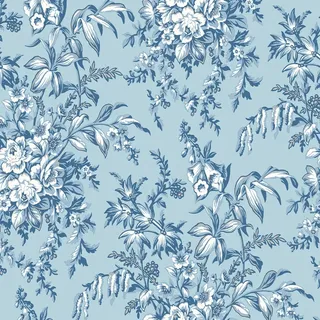 Laura Ashley Vliestapete Picardie Blue Sky 10,05 x 0,52 m