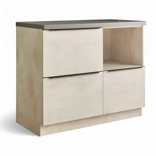 BASIC by Balculina Unterschrank Sanibel 110 x 94 x 60 cm Grau