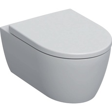 Bild iCon Set Wand-WC Tiefspüler, geschlossene Form, Rimfree, mit WC-Sitz, weiß