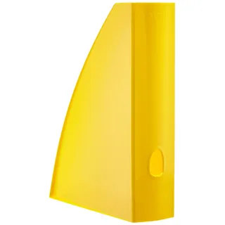 Leitz Stehsammler, A4, 6er Pack, Zur Aufbewahrung von Dokumenten und Zeitschriften, Mit Griffloch, Gelb, WOW, 52771016