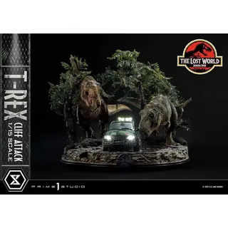 Prime 1 Studio T-Rex Cliff Attack Figur 53 cm - Braun/Grün
