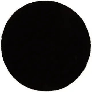 carpetfine Wollteppich »Gabbeh Lola Uni« rund 14 mm Höhe mit natürlichem Pflanzenmaterial von Hand gewebt, auch als Läufer, schwarz