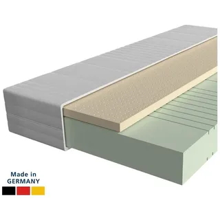 AM Qualitätsmatratzen - Latex-Matratze 140x200cm - H2 - Hochwertige Matratze mit 4cm Latexauflage - 20cm Höhe - Made in Germany