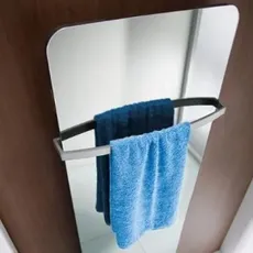 HSK Handtuchhalter einzeln, gebogen, passend zu Atelier Pur und Softcube Designheizkörper, Farbe: Weiß