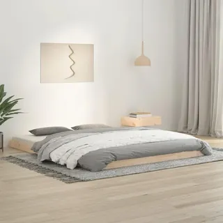 vidaXL Massivholzbett 160x200 cm Kiefer - Braun
