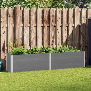 vidaXL Garten Hochbeet 250 x 50 x 54 cm Grau