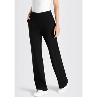 Bootcuthose MAC "CHIARA", Damen, Gr. 38, Länge 30, schwarz, Flanell, Obermaterial: 67% Viskose, 28% Polyamid, 5% Elasthan, bootcut fit lang, Hosen Bootcuthose, Bootcut-Form in figurbetonter Form