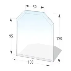 Lienbacher Funkenschutzplatte Glasbodenplatte 6-Eck 6mm Stärke