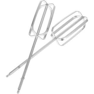 Handmixer Schneebesen 2 Stück Edelstahl für Elektrische Handrührgeräte | Handmixer Testsieger, Allgemein Passend, 4 Varianten, Silber, Leicht zu Reinigen