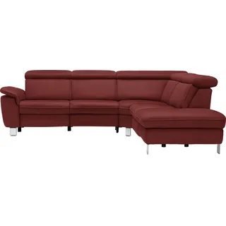 Cantus Ecksofa , Bordeaux , Textil , Uni , Ottomane rechts, L-Form , 271x239 cm , Bettkasten erhältlich, Fußauswahl, Lederauswahl, Stoffauswahl, Hocker erhältlich, Rückenfutter , Wohnzimmer, Sofas & Couches, Wohnlandschaften, Ecksofas