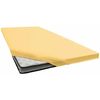 JANINE Topper-Spannbettlaken Jersey-Elasthan 180 x 200 - 200 x 220 cm gelb