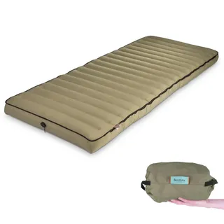 Human Comfort Luft Bett TC Chatou Luftmatratze Camping – Aufblasbare Isomatte 203x80x13 cm – Komfort Luftbett für Camping & Gästebett – 100% Baumwolle – Grün