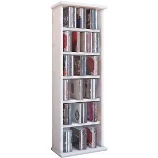 VCM CD-Regal 31 x 18 x 0 cm Weiß