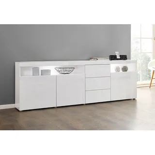 borchardt Möbel Sideboard »Kapstadt«, Breite 200 cm mit 3 Schubkästen, weiß