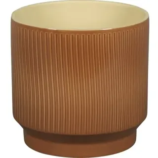 Blumentopf Passion for Pottery Steinzeug Ø 22,1 cm 22,1 x 22,1 x 21 cm orange